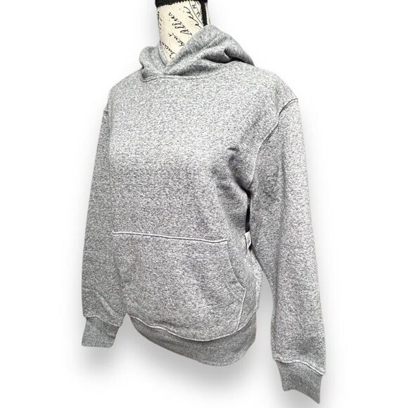 Old Navy XS Gray Fleece Hoodie Sweatshirt NWT Pullover Cotton Blend Cozy Warm - Picture 3 of 9